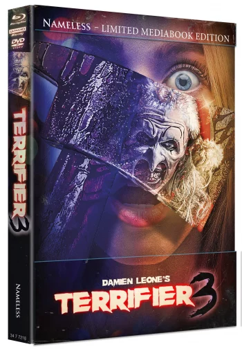 TERRIFIER 3 - MEDIABOOK - COVER F - - 3 DISC EDITION UHD/BD/DVD INKL. KOTZTÜTE & POSTER 1A